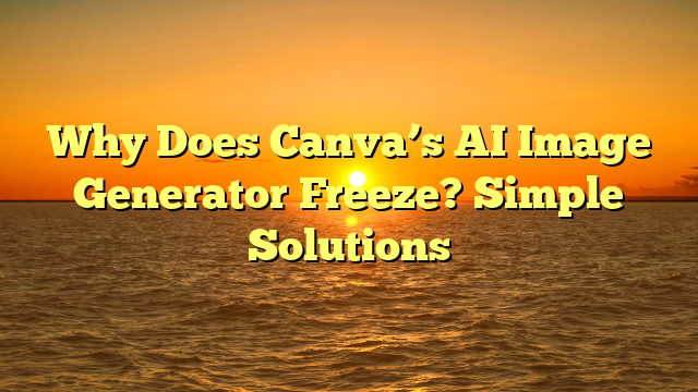 Why Does Canva’s AI Image Generator Freeze? Simple Solutions
